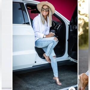 Beau Hudson Blue Distressed Denim Jeg Jeans Womens size‎ 6